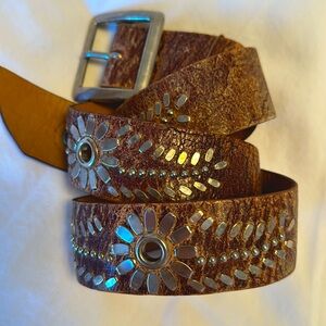 Calleen Codero Las Angeles. Handcrafted Designer Belt. “The Mexico Design.”